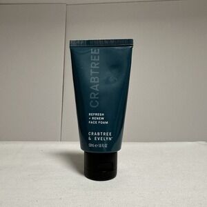 Crabtree & Evelyn Refresh + Renew Face Foam Apple AHAs/Bamboo 1.6 oz/50mL SEAL